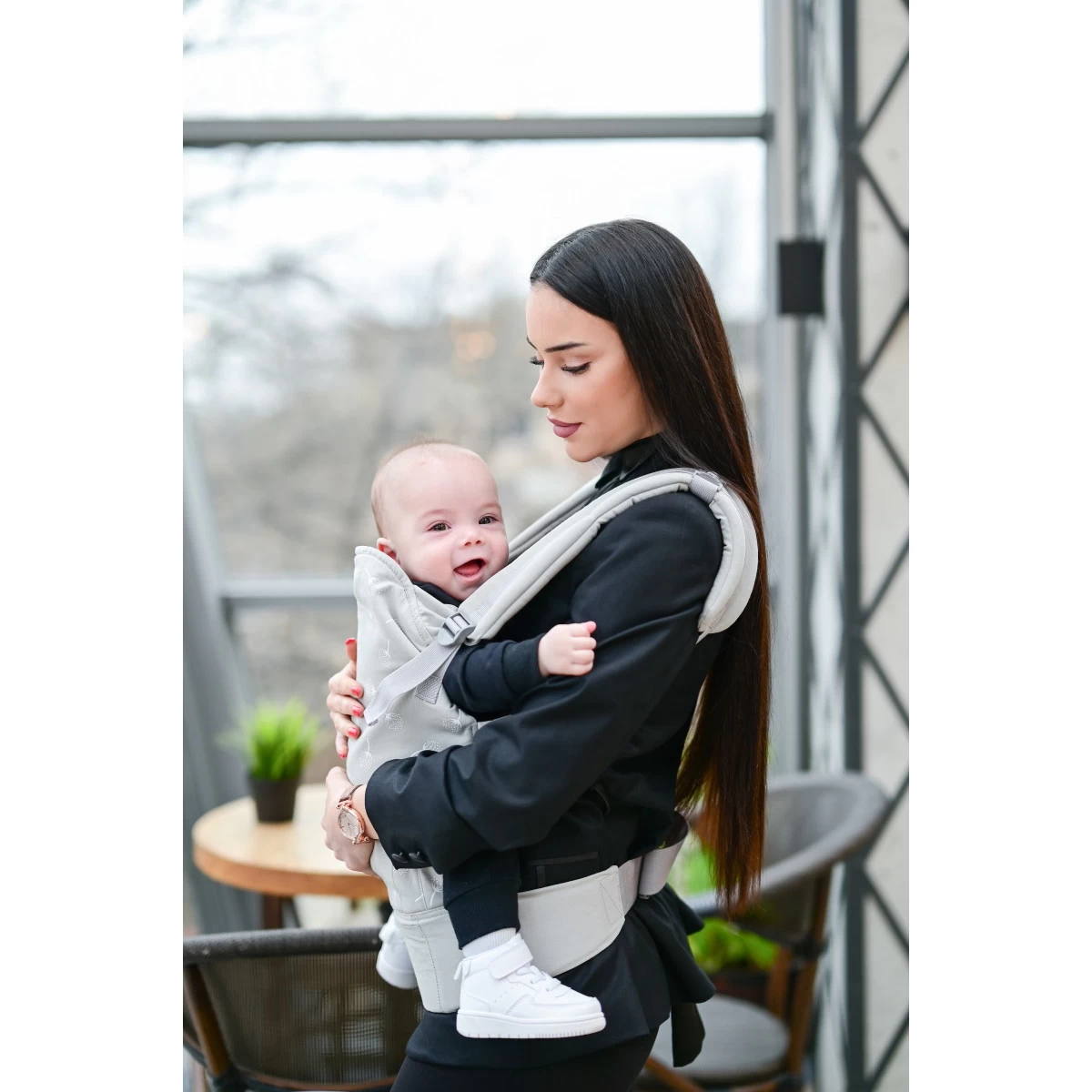 Lorelli Wally Grey Floral Ergonomische Draagzak 1001016-0001 - Afbeelding 7