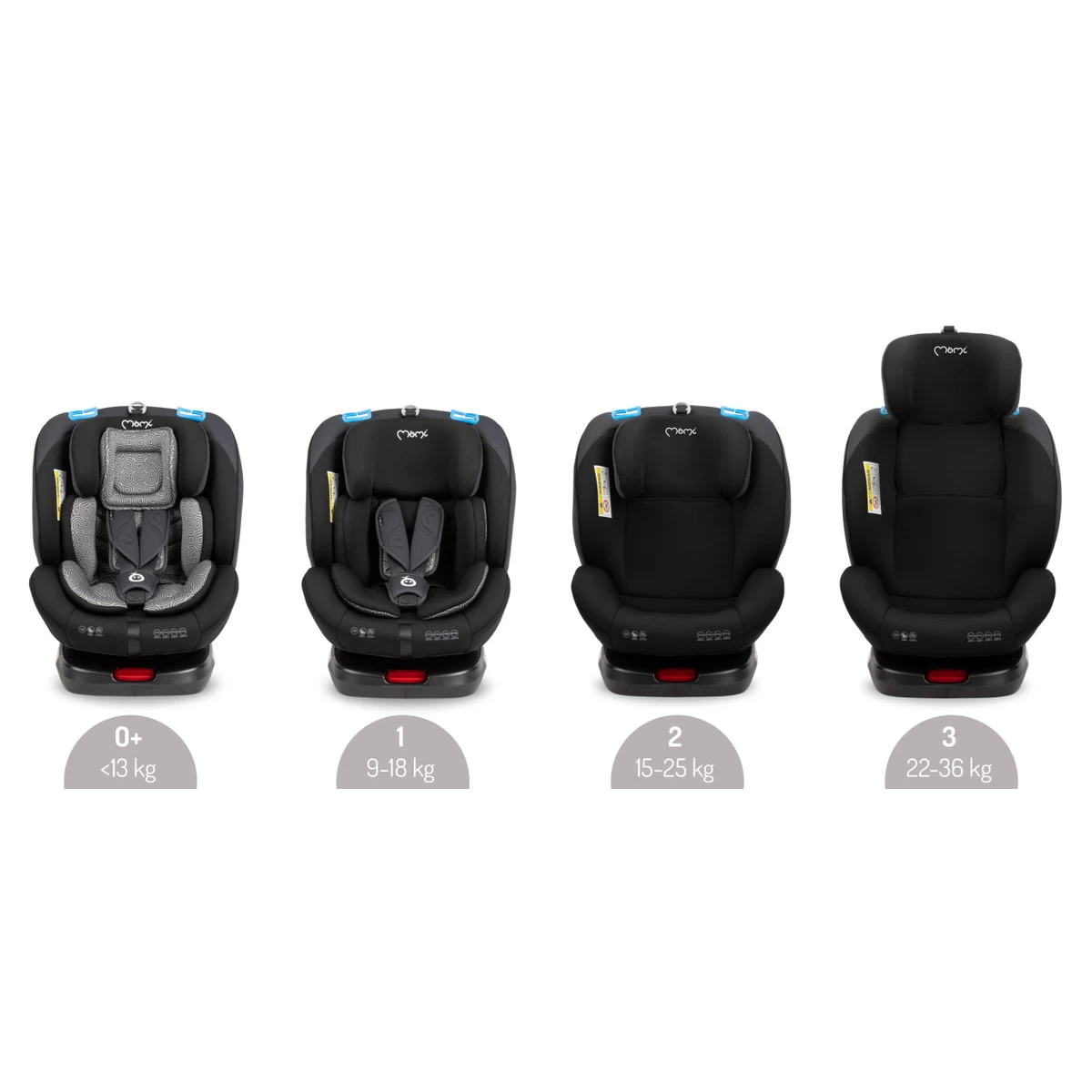 Momi Tordi Zwart Isofix 360° 0-36 Kg Autostoel FOSA00016 - Afbeelding 6