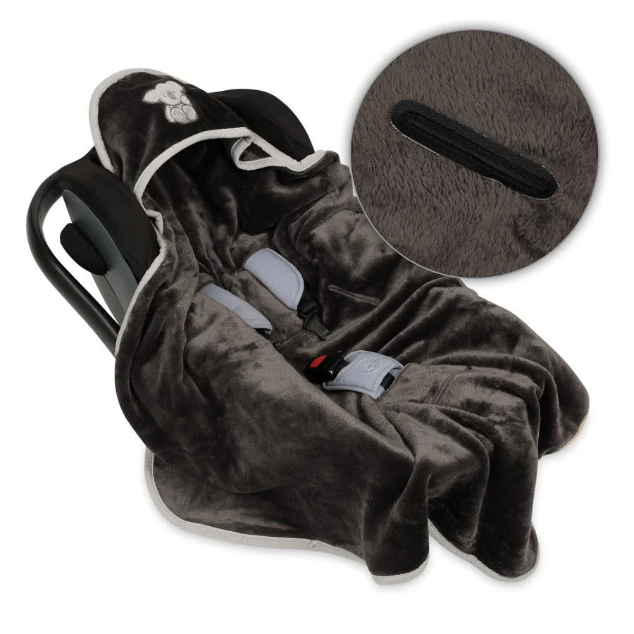 Babymatex Koala Grijs 95x95 Cm Microvezel Wikkeldeken Voor Autostoel TB0149_45 - Afbeelding 5