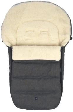 Zaffiro Wol Antraciet Melange Universele Afritsbare Voetenzak S77