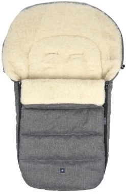 Zaffiro Wol Grijs Melange Universele Afritsbare Voetenzak S77