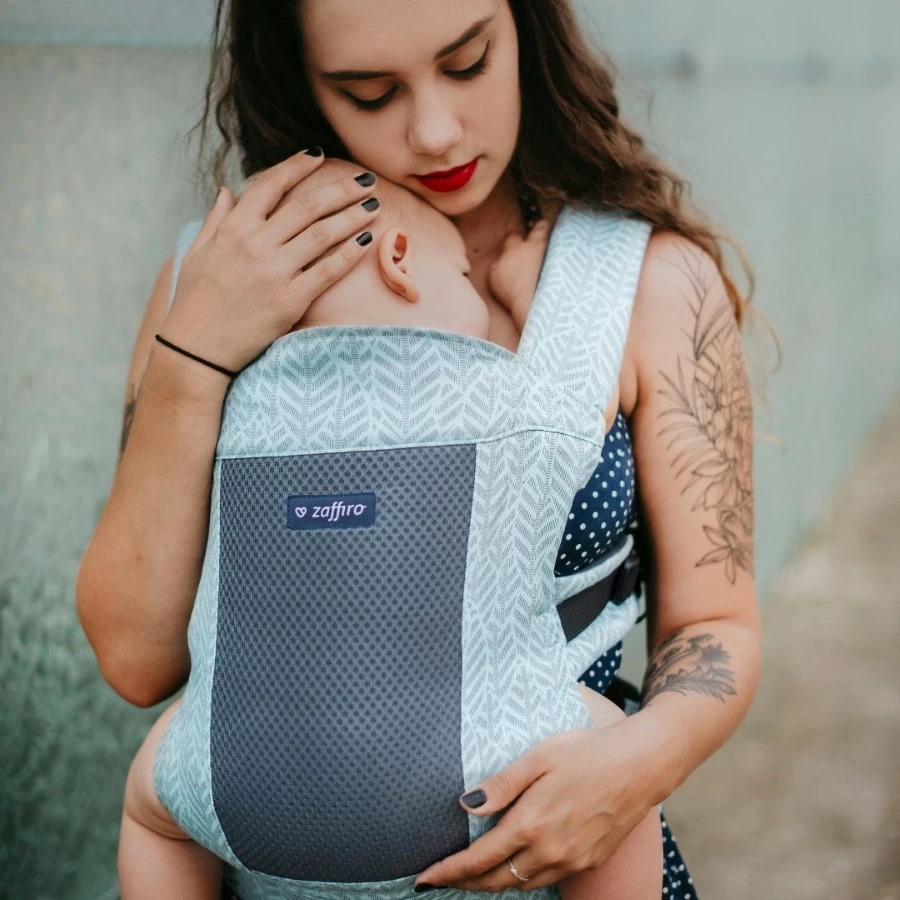 Zaffiro City Air Beige Leaves Ergonomische Draagzak 7398 - Afbeelding 8